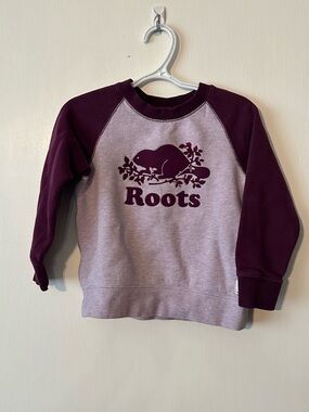 Roots Kids' Two-Tone Purple Raglan Sweatshirt sz 4T